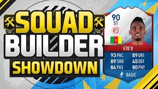 FIFA 17 SQUAD BUILDER SHOWDOWN LEGENDARY FUT BIRTHDAY ETOO 90 Rated Special Etoo Squad Duel [upl. by Swithbert437]