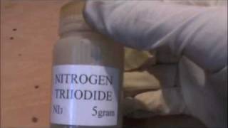 NITROGEN TRIIODIDE explosive demonstration [upl. by Anum]