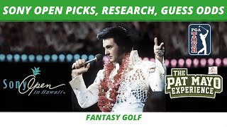 2024 Sony Open Picks Research Course Preview Guess The Odds  60s Preview  Fantasy Golf Picks [upl. by Burleigh]