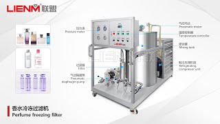 LIENM 200L Perfume filtering and Freezing machine Perfume Process [upl. by Oiludbo]