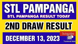 STL PAMPANGA RESULT TODAY 2ND DRAW DECEMBER 13 2023 4PM [upl. by Yhprum]