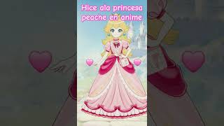 hice ala princesa peache en anime [upl. by Aihc]