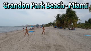 Crandon Park Beach  Miami  Key Biscayne Walking Tour July 2023 4K 60fps [upl. by Ramel]