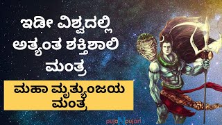 ಮಹಾ ಮೃತ್ಯುಂಜಯ ಮಂತ್ರ Mrityunjaya Mantra Significance Meaning How and When to ChantPujaNPujari [upl. by Anaila]