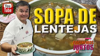 Como hacer unas LENTEJAS  SOPA DE LENTEJAS [upl. by Yetty678]