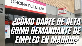 ¿CÓMO darse de alta como DEMANDANTE DE EMPLEO en MADRID [upl. by Ulrica3]