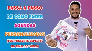 Passo a passo de como fazer uma agenda personalizada lembrando que tem presente ao final do vídeo [upl. by Darline]