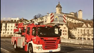 Hubretter  Drehleiter  Kurs FEUERWEHR SCHAFFHAUSEN 2017 [upl. by Feinstein]