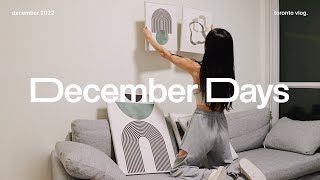 Toronto Vlog — December days New desk setup Decorating new apartment and Home cooking 토론토 브이로그 [upl. by Erikson359]