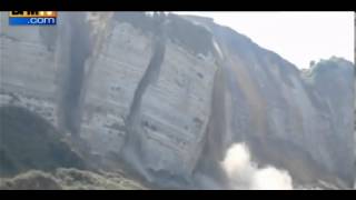 Cliff Collapse Caught on Video [upl. by Tommi93]