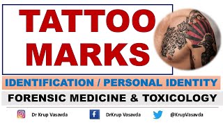 Tattoo Marks  Identification  Dr Krup Vasavda [upl. by Akemrej]