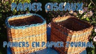 ☼ Paniers en papier journal ☼ [upl. by Liberati780]