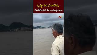 కృష్ణా నది ప్రవాహాన్ని పరిశీలించిన సీఎం చంద్రబాబు l CM Chandrababu l NTV [upl. by Anilocin]