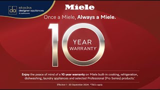 Miele 10 Year Warranty  Stocks Designer Appliances [upl. by Adnamas]