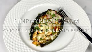 CHICKEN STUFFED POBLANO PEPPERS  How to Make this Delicious Southwestern Dish with Mexican Flavor [upl. by Novaat]