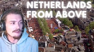 American Reacts to The Netherlands from above  The Netherlands in leisure time  Dutch Documentary [upl. by Nerreg]