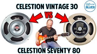 Celestion Vintage 30 vs Celestion Seventy 80 Speaker Joyo vs Marshall Cab [upl. by Silisav409]