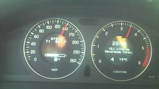 Volvo v70 16 DRIVe 2010 110hp 240nm 0100 0170 acceleration [upl. by Jotham166]