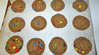 Chocolate Peanut Butter MampM Cookies Recipe [upl. by Udella]