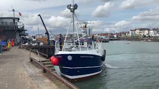 Bridlington Harbour East Yorkshire Coast England Fishing boat [upl. by Lunseth771]