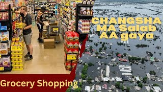 Grocery Shopping near Central South University Changsha China Flooding in Changsha aqsainchina [upl. by Arlan]