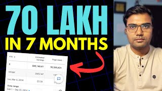 70 Lakh in 7 Months  A Story of Indian Blogger Ups amp Down [upl. by Draude]