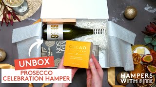 Prosecco Celebration Hamper  Christmas Hampers 2023 I Hampers With Bite [upl. by Ferdinanda551]