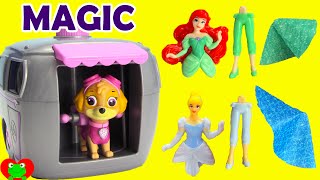 Paw Patrol Skye Magical Pup House with Disney Princess Shopkins Surprises [upl. by Nac]