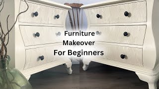 DIY Easy Painted Furniture Makeover for Beginners using Wallpaper  ASMR home decor [upl. by Anali]