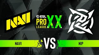 NAVI vs NiP  ESL Pro League Season 20  Group A [upl. by Lyrehc324]