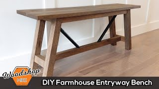 How to Build this DIY entryway bench  Free Plans [upl. by Patman]