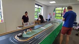 Scalextric Digital Drift arena  UK Slotfest [upl. by Ocsecnarf]