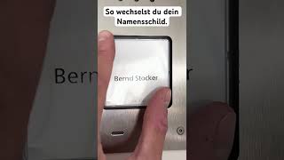 Siedle Compact Namensschild wechseln siedle namensschild lifehack klingel [upl. by Enortna]