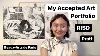 My ACCEPTED Art Portfolio BeauxArts de Paris  ENSBA RISD Pratt  Art School Admissions [upl. by Anomor43]