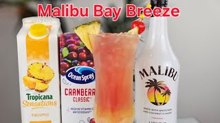 Malibu Bay Breeze cocktail malibu baybreeze cocktail drink recipe fyp howto rumcocktails uk [upl. by Donoghue]