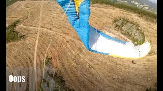 Paragliding wingover fail [upl. by Meuser]