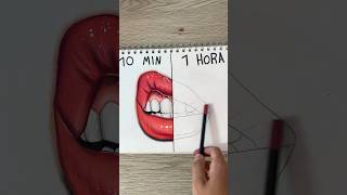 Dibujando 10 min versus 1 hora 😳✨🖍️ arte dibujo art [upl. by Lubet]