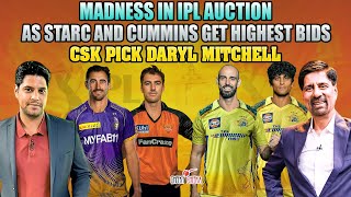 Madness in IPL Auction  As Starc and Cummins Get Highest Bids  CSK pick Daryl Mitchell [upl. by Admana]