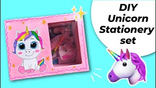 DIY Unicorn Stationery Set🦄  how to make unicorn stationery set [upl. by Gensmer]