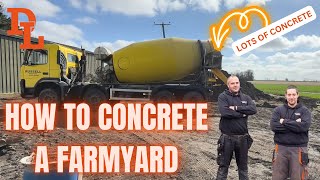 How to concrete a farmyard  Manitou Telehandler  A new job  Episode 49 [upl. by Witkin488]