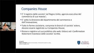 Webinar  CONTABILITÁ E ADEMPIMENTI FISCALI DELLE SOCIETÁ LTD con Marina DAngerio [upl. by Kelci]