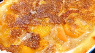 PEACH COBBLER with CANNED PEACHES  Simple Peach Cobbler Recipe [upl. by Nnylarak385]