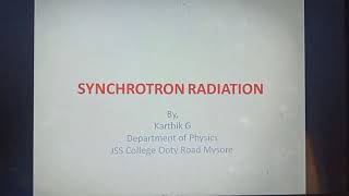 Synchrotron Radiation [upl. by Atinuahs]