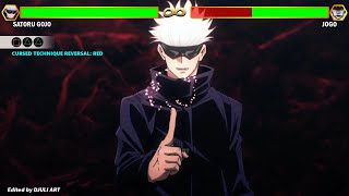 Gojo vs Jogo WITH HEALTHBARS  JUJUTSU KAISEN [upl. by Steddman724]