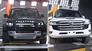 2022 Toyota Land Cruiser VS Land Rover Defender – Crash Tests [upl. by Akaya453]