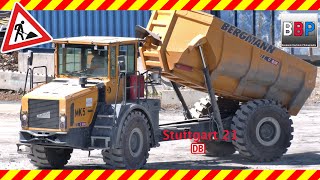 Stuttgart 21 Bergmann C 828 s Dumper PFA 13a Flughafentunnel 23042021 [upl. by Aramois]