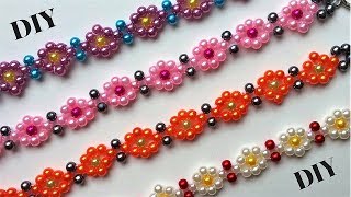 DIY Beaded bracelets Beading tutorial  Easy jewelry making [upl. by Haman]