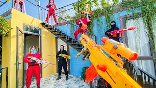 LTT Nerf War  Battle Royale SEAL X Warriors Nerf Guns Review Transforming ROBOT Game In Real life [upl. by Eldred]