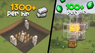 3 MUST Have Farms for your Survival World IRON FOODEMERALDS amp MOB FARMS [upl. by Pros406]