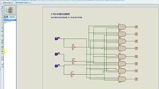 3 TO 8 DECODER  Design and Simulation with Proteus [upl. by Iridissa846]